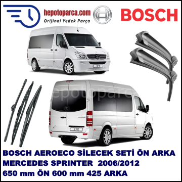 MERCEDES-BENZ Sprinter [NCV3] 04,2006-,,, Bosch Aeroeco Ön ve Arka Silecek Takımı