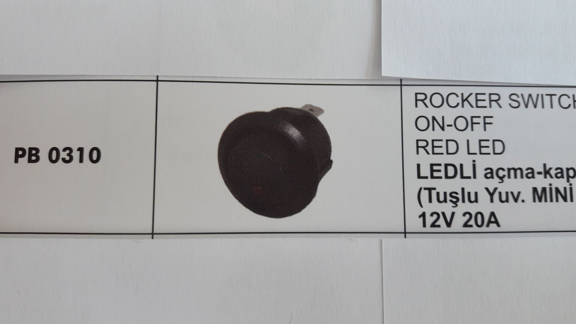 ENG PB 0310 ENG LEDLİ AÇMA KAPAMA ANAHTAR TUŞLU YUV.MİNİ KIR.