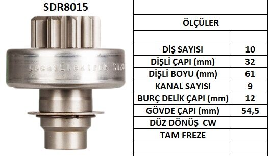 SDR8015  MARS DISLISI-10DIS RENAULT LAGUNA D, RN,RT,RXE-KIA BONGO HAFIF TIC.ARAC.ICIN