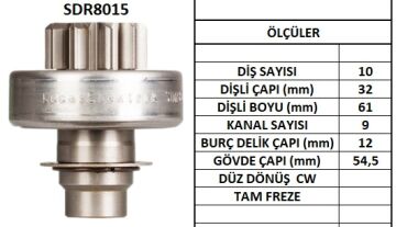 SDR8015  MARS DISLISI-10DIS RENAULT LAGUNA D, RN,RT,RXE-KIA BONGO HAFIF TIC.ARAC.ICIN