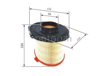 PEUGEOT 205 1.4i (07.1988 - 09.1998) BOSCH Filtre Seti filitre