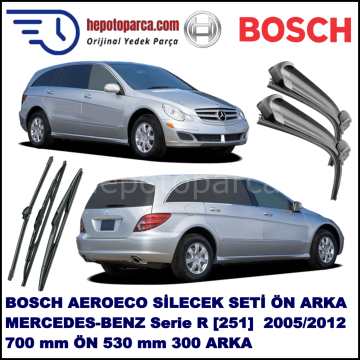 MERCEDES-BENZ Serie R [251] 09,2005-,,, Bosch Aeroeco Ön ve Arka Silecek Takımı