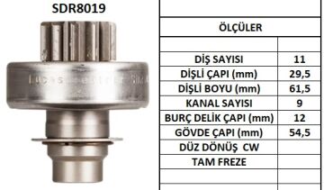 SDR8019  MARS DISLISI-11DIS CITROEN  CITROEN  BX,XM,XANTIA,ZX-FORD GRANADA,SIERRA-NERCEDES-PEUGEOT 404,405,504