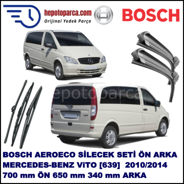 MERCEDES-BENZ Vito [639 T0N] 09,2010-,,, Bosch Aeroeco Ön ve Arka Silecek Takımı