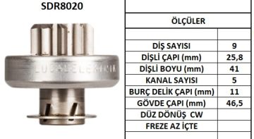 SDR8020  MARS DISLISI-9DIS PEUGEOT 106,206 -R ENAULT CLIO,KANGO,TWINGO - FORD ESCORT,FIESTA,KA