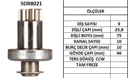 SDR8021  MARS DISLISI-9DIS VOLKSWAGEN FOX,POL O,LUPO