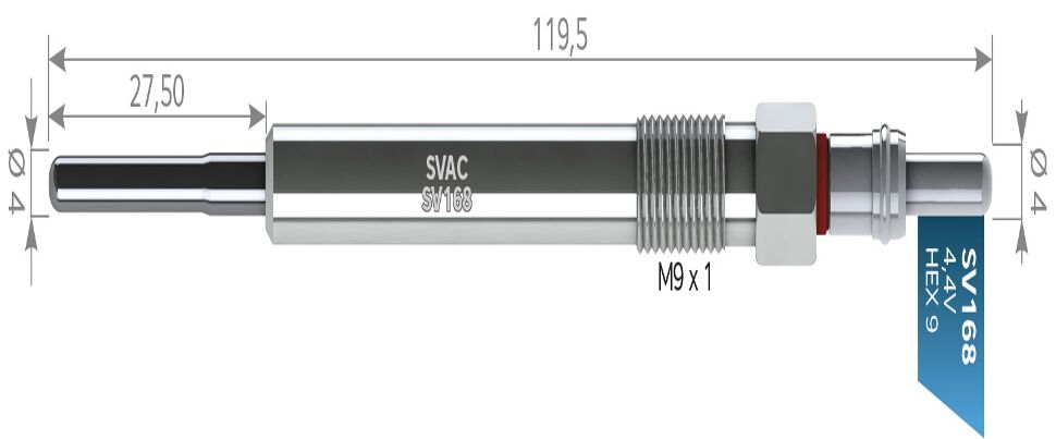 SVAC-936 SV168 KIZDIRMA BUJİSİ OPEL ASTRA Opel Astra J CDTI ecoFlex / Corsa D – Van CDTI /Meriva CDTI 1.3
