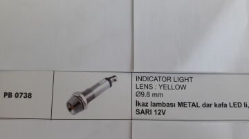 ENG PB 0738 ENG İKAZ LAMBASI METAL DAR KAFA LEDLİ YEŞİL 12V