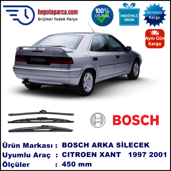 CITROEN Xantia [X2] 450 mm 10.1997-12.2001 BOSCH Arka Silecek