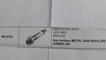 ENG PB 0752 ENG İKAZ LAMBASI METAL DAR KAFA LEDLİ KIRMIZI