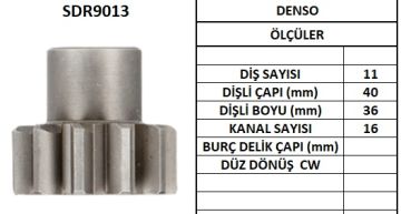 SDR9013  MARS DISLISI-11DIS TOYOTA 2B,3B