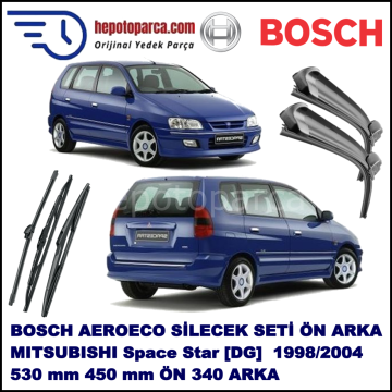 MITSUBISHI Space Star [DG] 06,1998-12,2004 Bosch Aeroeco Ön ve Arka Silecek Takımı