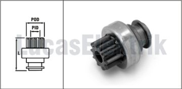 LUCAS TMB105  MARŞ DİŞLİSİ MF KALIN FREZE EM. MASSEY FERGUSON