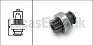 LUCAS TMB115  MARŞ DİŞLİSİ FORD BMC İNCE FREZE