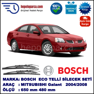 MITSUBISHI Galant  09.04-08.12 650 / 480 mm. BOSCH ECO Telli Silecek 2'li Takım