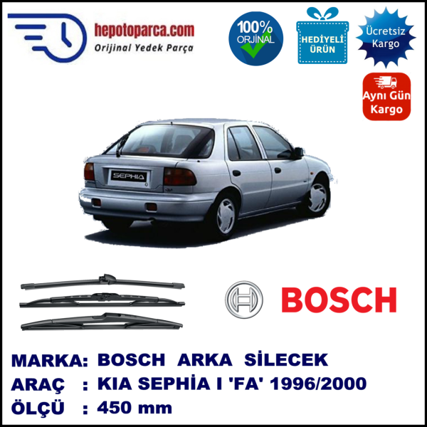 KIA Sephia I Hatchback [FA] 450 mm 09.1996-12.2000 BOSCH Arka Silecek