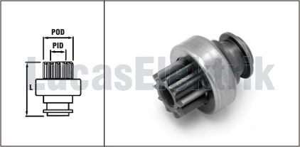 LUCAS TMB120  MARŞ DİŞLİSİ MF-240 DODGE İNCE FREZE MASSEY FERGUSON