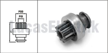LUCAS TMB120  MARŞ DİŞLİSİ MF-240 DODGE İNCE FREZE MASSEY FERGUSON