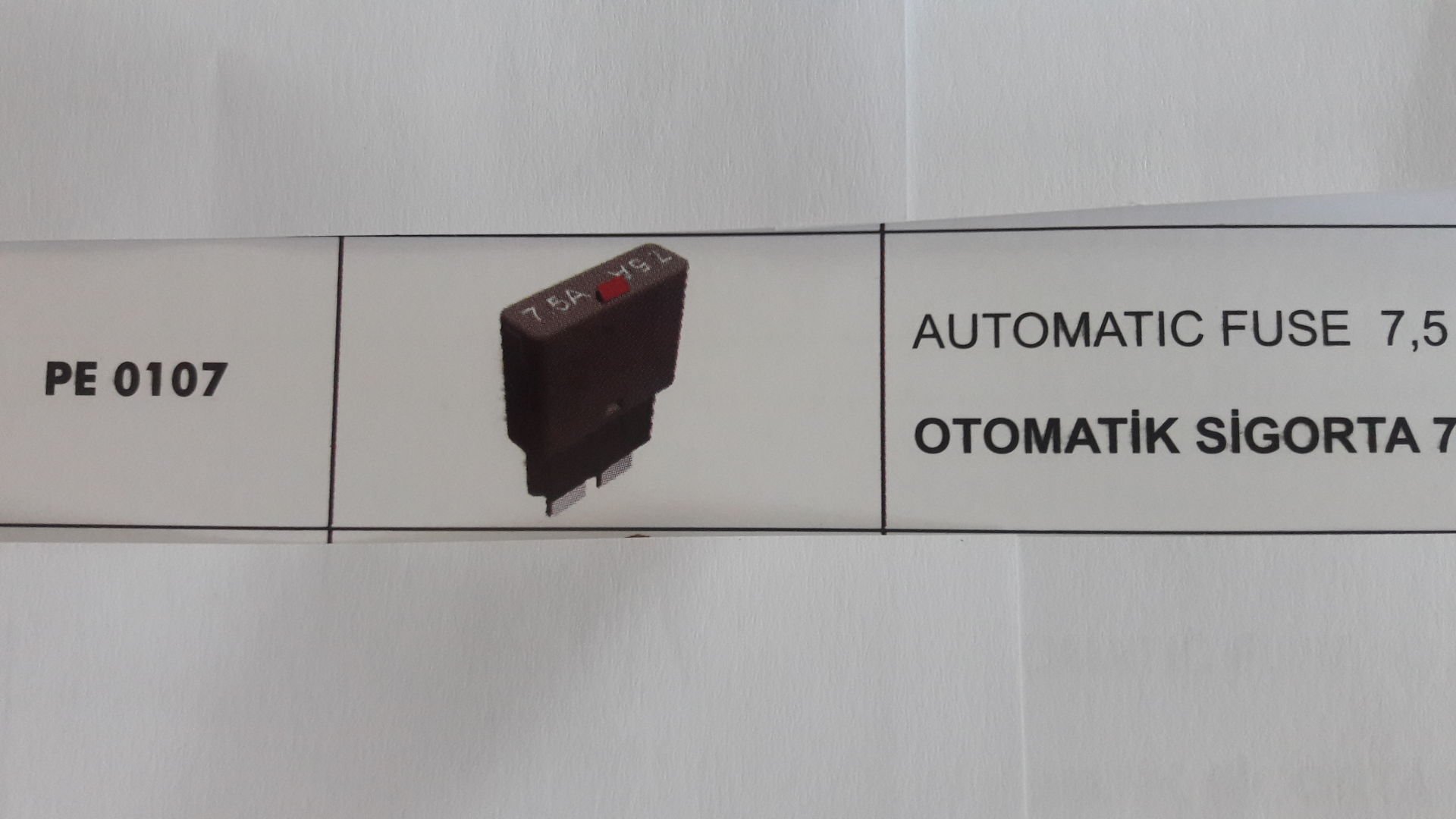 ENG PE 0107 ENG OTOMATİK SİGORTA 7,5 AMP.