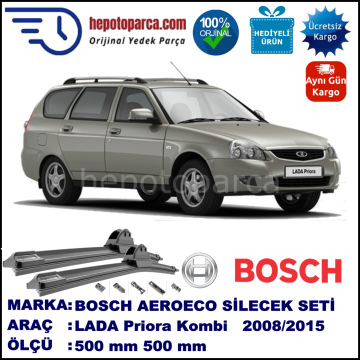 LADA Priora Kombi  01.2008-..., 500 / 500 mm. BOSCH AEROECO Aparatlı Muz Silecek