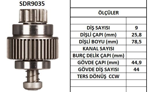SDR9035  MARS DISLISI-9DIS SKODA FELICIA 1.3, 1.6,FAVORIT,FABIA 1.4