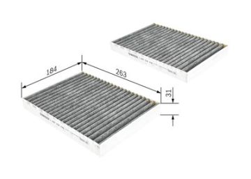 Aktif Karbonlu Kabin FiltresiMERCEDES-BENZ S-Klasse; CL-Klasse MB A2218300718; MB A2218