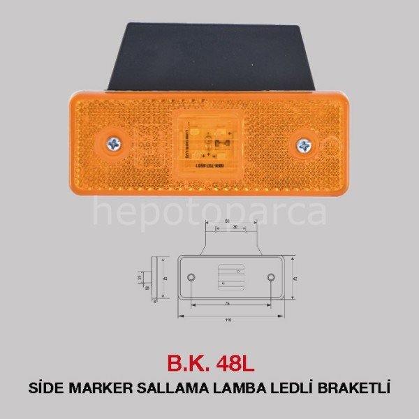 BULUŞ.102 BULUŞ BK 48 SİDE MARKER SARI 24V
