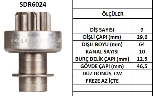 LUCAS SDR6024  MARŞ DİŞLİSİ TOYOTA CORONA SPRİNTER MERCEDES