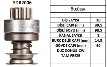 LUCAS SDR2006  MARŞ DİŞLİSİ 10D 37MT  ELİPS FİR