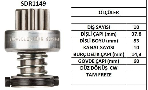 LUCAS SDR1149 MARŞ DİŞLİSİ 10 DİŞ MAN TGA YM