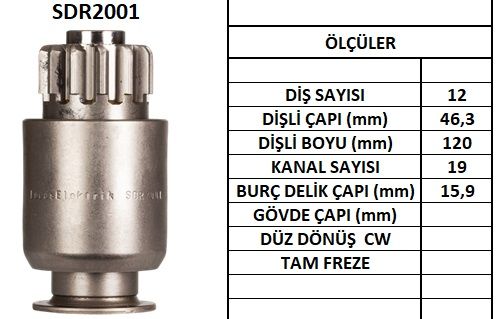 LUCAS SDR2001 MARŞ DİŞLİSİ DEV FATİH-DELCO 12 DİŞ