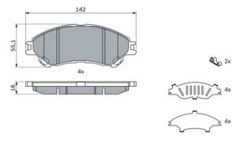 Disk Balata, Ön SUZUKI  SUZ5581061M00; SUZ5581061M01; SUZ5581061M50; SUZ5581061M50000