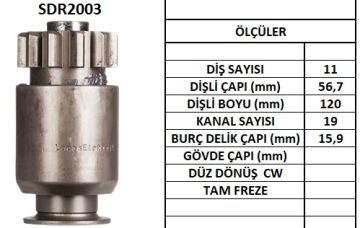 LUCAS SDR2003 MARŞ DİŞLİSİ  CAT 11 DİŞ
