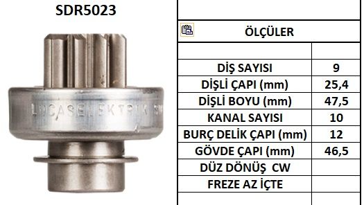 LUCAS SDR5023 MARŞ DİŞLİSİ PALİO-SİENA 9 DİŞ