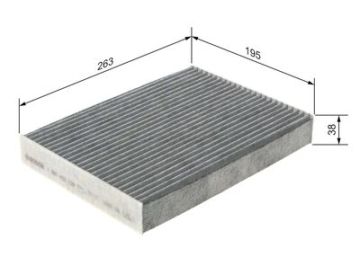 Aktif Karbonlu Kabin Filtresi VAU 95517359; REN CUK270