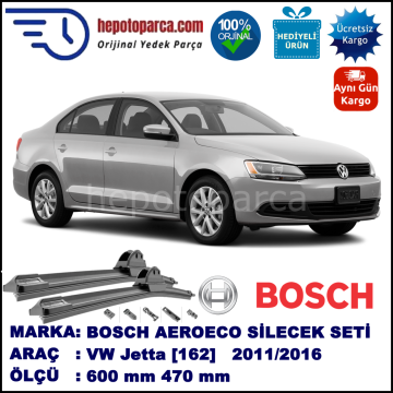 VW Jetta [162] 02.2011-..., 600 / 470 mm. BOSCH AEROECO Aparatlı Muz Silecek
