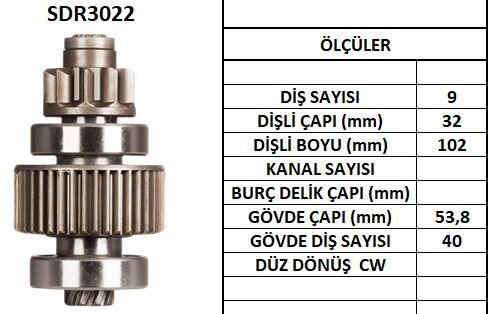 LUCAS SDR3022 MARŞ DİŞLİSİ ISUZU 9 DİŞ (0946)