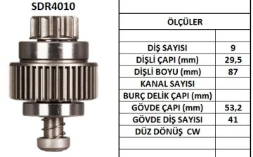 SLUCAS DR4010 MARŞ DİŞLİSİ NİSSAN-TERRANO-VANETTA 9 DİŞ