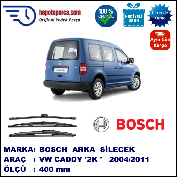 VW Caddy [2K] 400 mm 02.2004-... BOSCH Arka Silecek