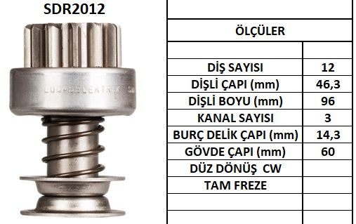 LUCAS SDR2012 MARŞ DİŞLİSİ.DELCO CAT 12 DİŞ 20MT HELİPS