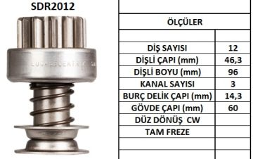 LUCAS SDR2012 MARŞ DİŞLİSİ.DELCO CAT 12 DİŞ 20MT HELİPS