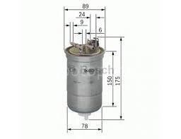 VW (VOLKSWAGEN) Jetta 1.6 Diesel Turbo 08.1984 - 07.1992 BOSCH MAZOT FİLTRESİ filitre