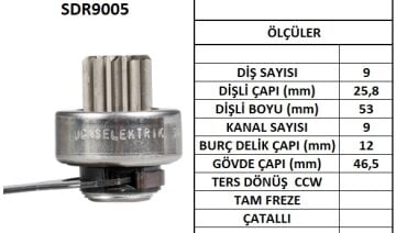 LUCAS SDR9005 MARŞ DİŞLİSİ.LADA 9 DİŞ