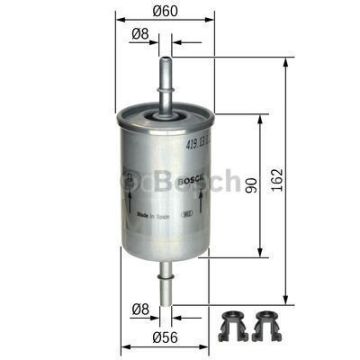 DAEWOO Lanos 1.4i (04.1997 - 09.2003) BOSCH Filtre Seti filitre