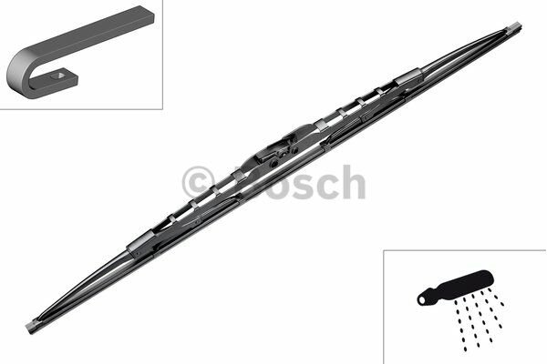 Ağırvasıta Twin Silecek [650 mm]- Entegre püskürtm 440 Premium II Route 200509 - 200604; 420 Premium Distribution 200011 - 200604; 270 Premium Distribution 200011 - 200604; 420 Kerax 200101 - 200604; 320 Premium II Lander 200703 - 200903; 280 Premium