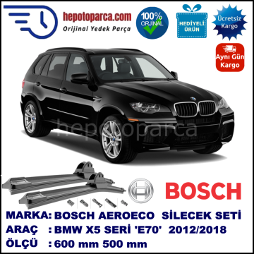 BMW X5 [E 70] 04.2012-..., 600 / 500 mm. BOSCH AEROECO Aparatlı Muz Silecek