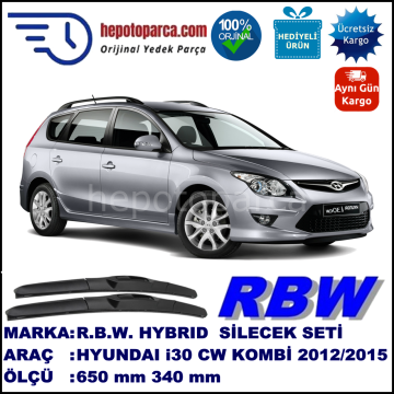 HYUNDAI i30 CW Kombi [FD] 04.10-09.12 600 / 450 mm. RBW Hybrid Silecek Seti. U Kanca Uyumlu Hibrit