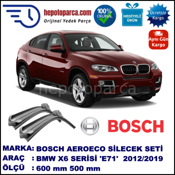 BMW X6 [E 71; E 72] 04.2012-..., 600 / 500 mm. BOSCH AEROECO Aparatlı Muz Silecek