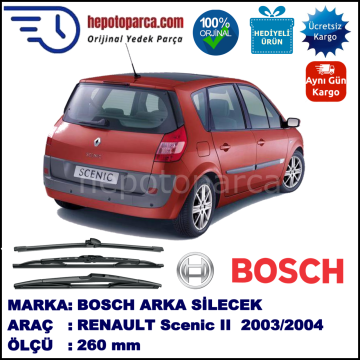 RENAULT Scenic II [JM.] 260 mm 05.2003-11.2004 BOSCH Arka Silecek