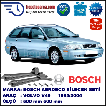 VOLVO V40 I  01.1995-06.2004, 500 / 500 mm. BOSCH AEROECO Aparatlı Muz Silecek